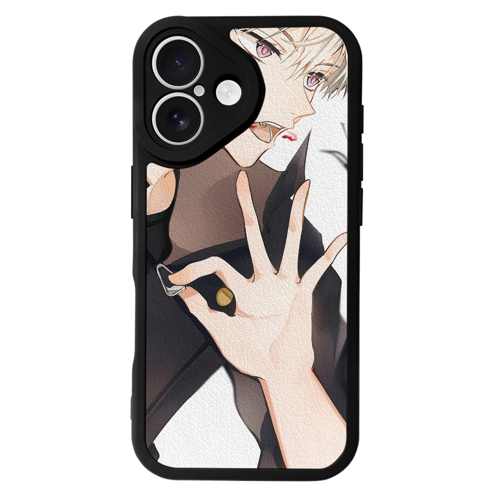 （画像用） 呪術廻戦 Jujutsu Kaisen 【iPhone 16シリーズ対応】シリコンスマホケース（レザー調） 材質：シリコン